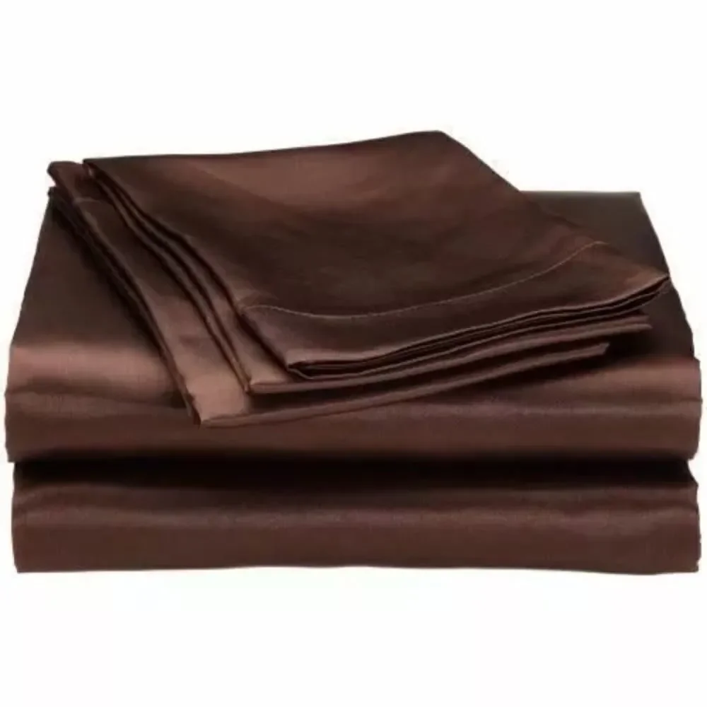 NWT DIVATEX Satin Brown Sheet Set New in Package